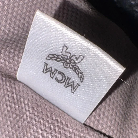 MCM Visetos Black Satchel with Pink and Teal Stripe - Picture 10 of 11